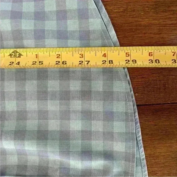 LL Bean Mens L Reg Wrinkle Free Blue Plaid Button Up Shirt Traditional Fit - Picture 6 of 10